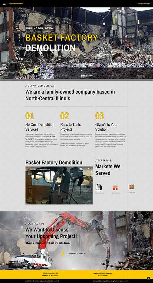Glynn Demolition Website Design Project