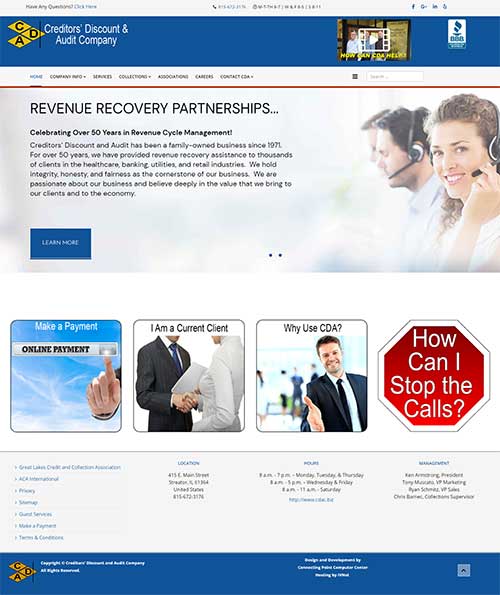 Website Re-Design Project for  Creditors' Discount and Audit