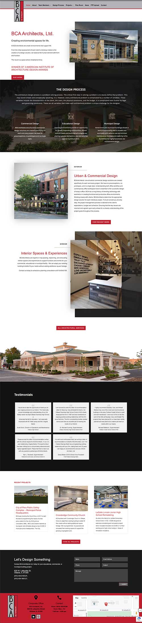 Website Redesign for BCA Architects, Ltd. by Connecting Point Computer Center