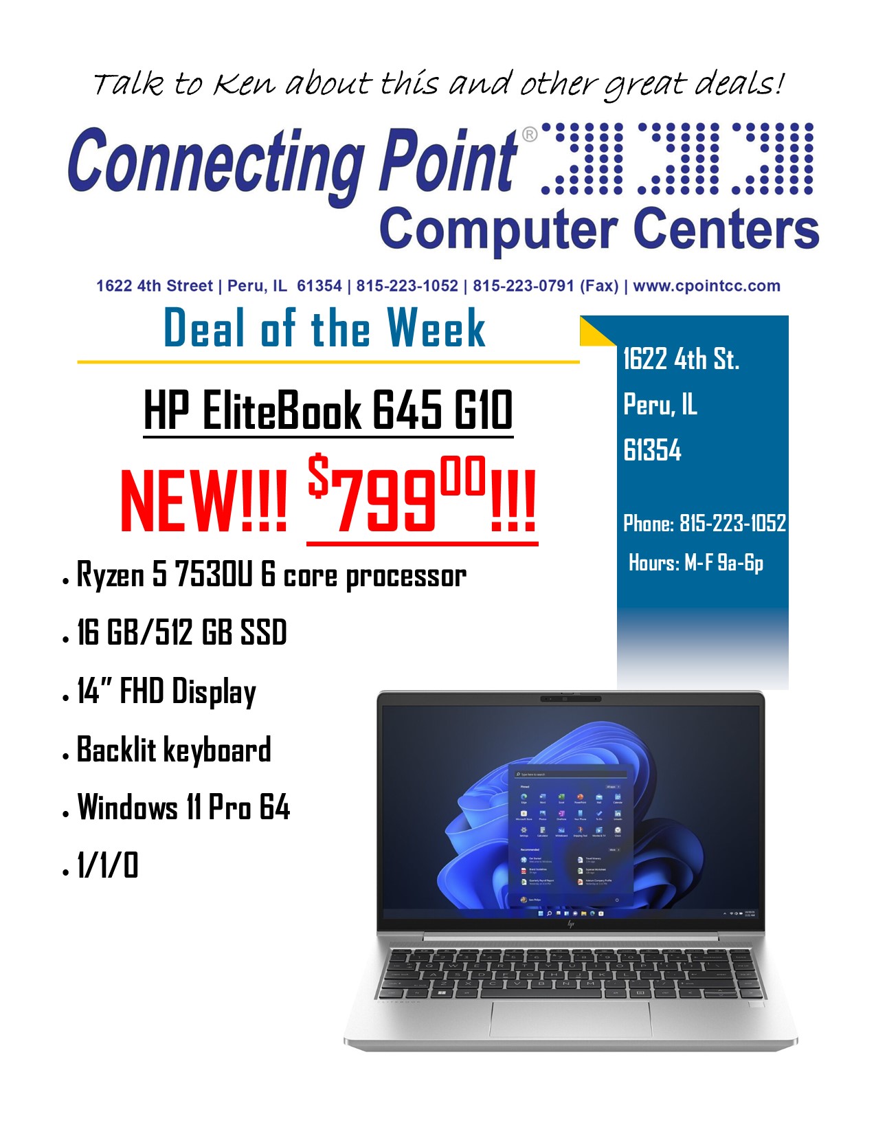 POTW 5-19-25 HP EliteBook 645 G10 New $799.00