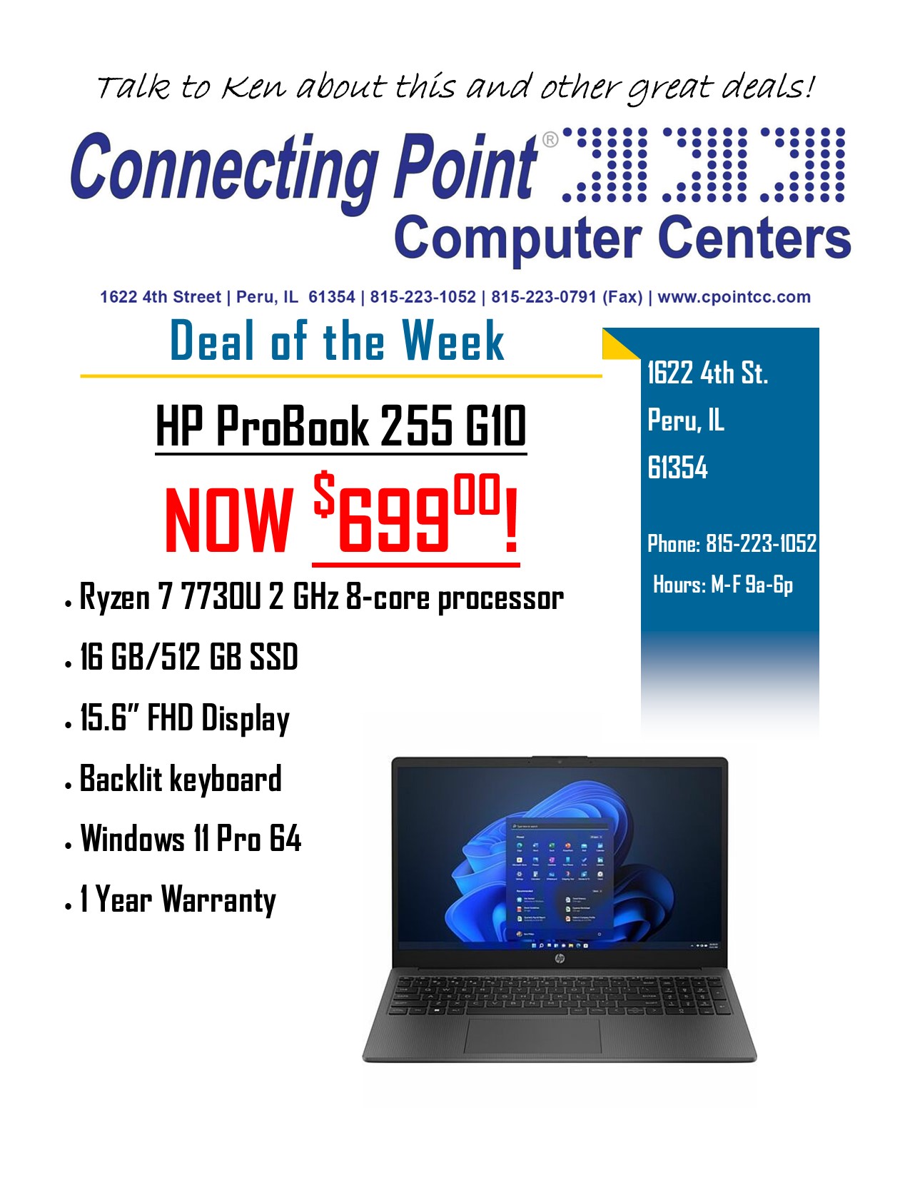 POTW 10-21-24 HP ProBook 255 G10 Laptop on Sale!