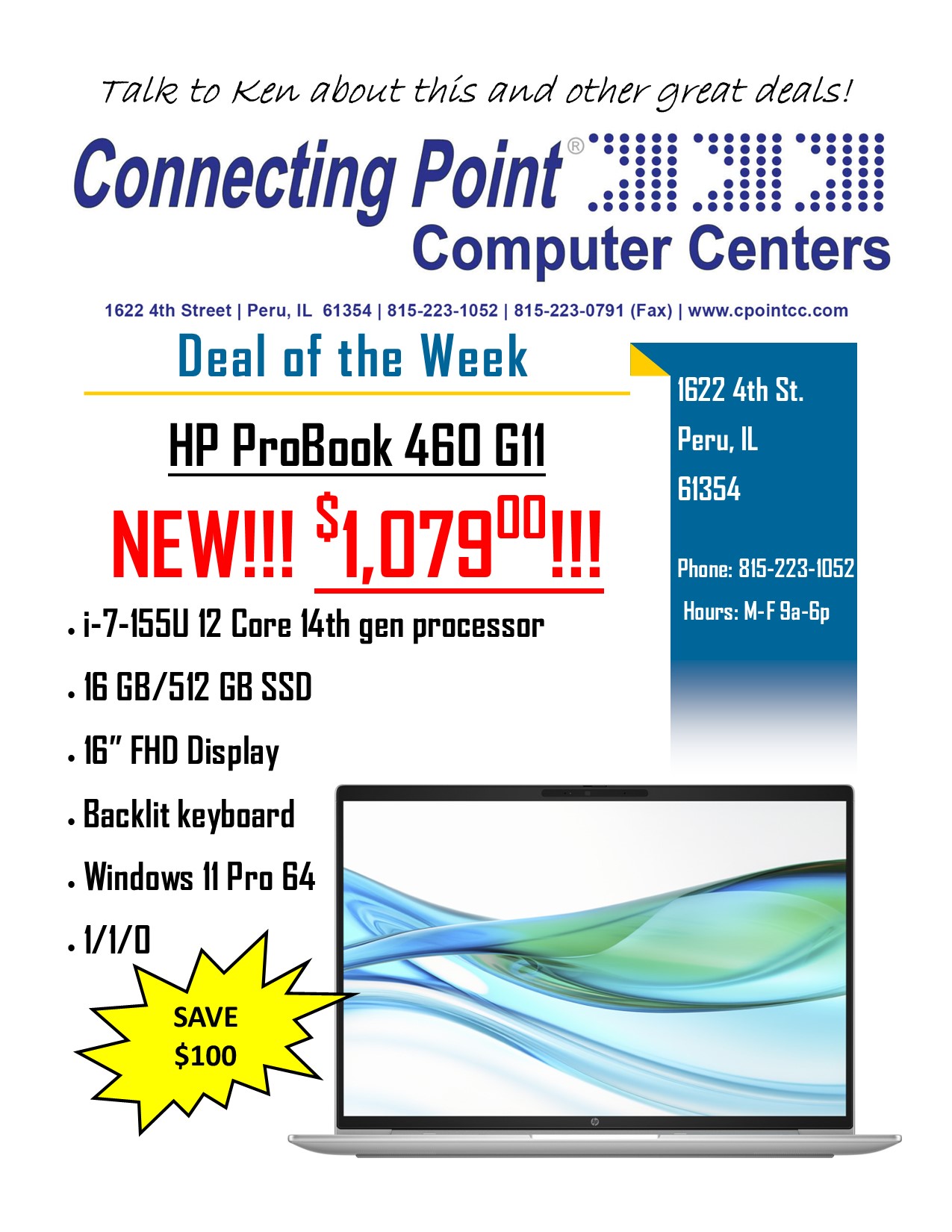 POTW 11-18-24  HP ProBook 460 G11 on Sale!