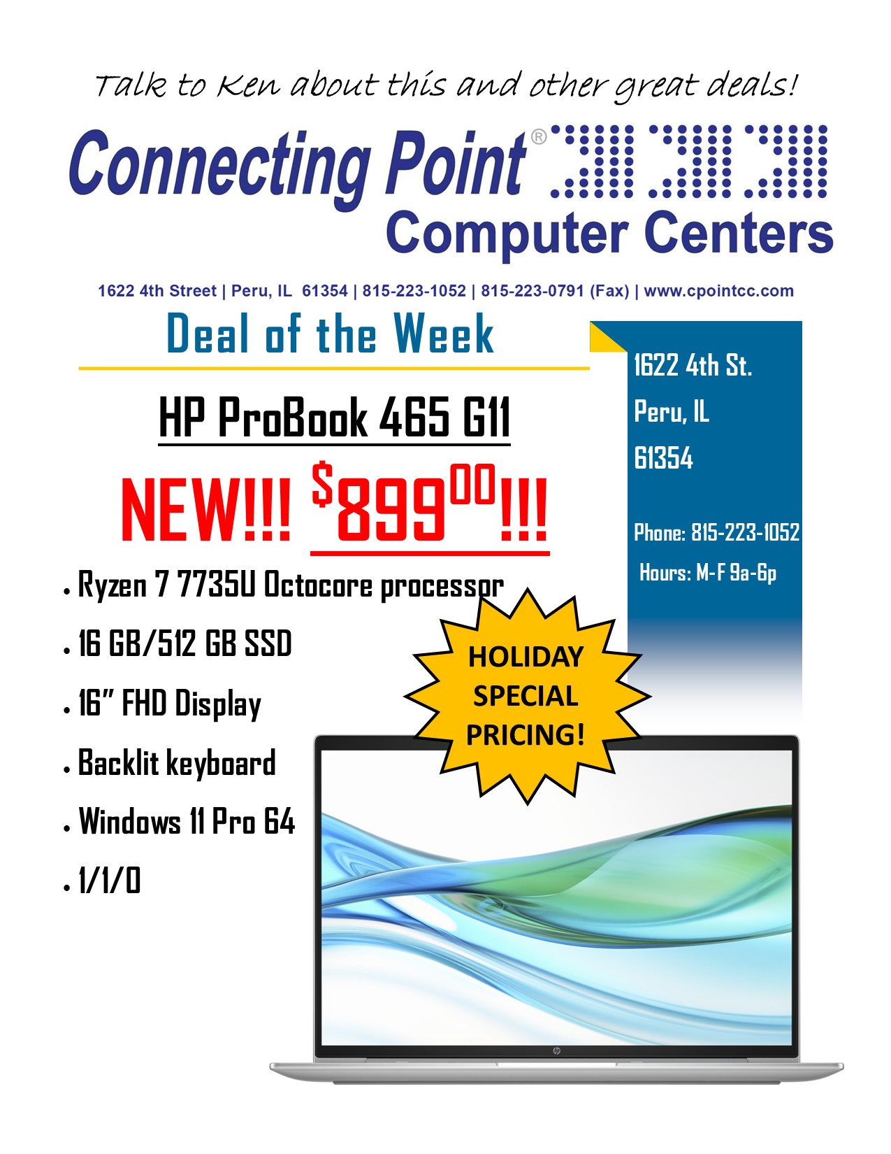 POTW 12-23-24 - HP ProBook 465 G11 Laptop on Sale