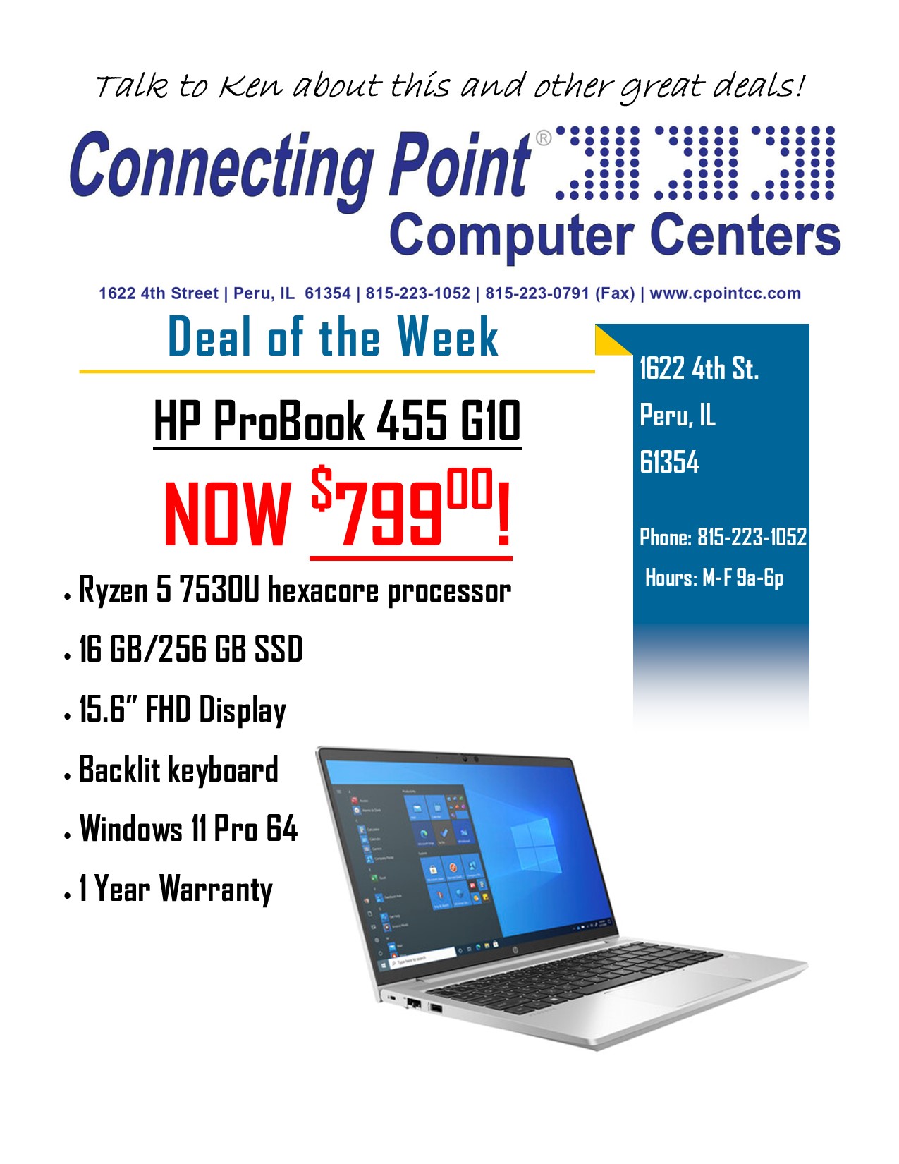 POTW 5-6-2024 HP ProBook 455 G10 Laptop on Sale!