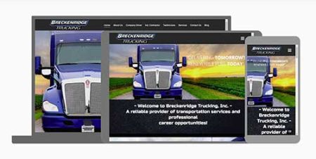 Breckenridge Trucking Wenona, IL Website Design