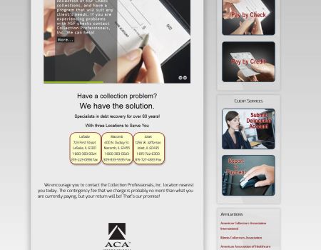 Collection Professionals LaSalle, IL Website Design