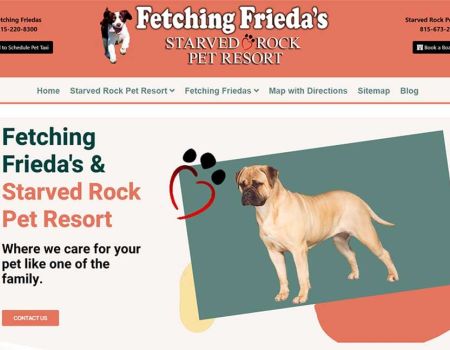 Fetching Friedas & Starved Rock Pet Resort Website Design