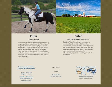 G4 Equine & Just Out of Town Promotions Website Design