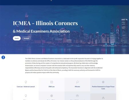 ICMEA - Illinois Coroner's & Medical Examiners Association Website Design, Hosting & Maintenance