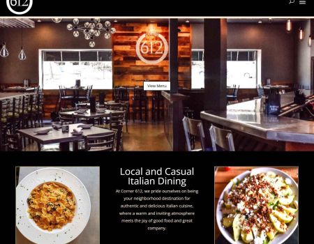 Corner 612 Restaurant - Website Design, Maintenance & Hosting 