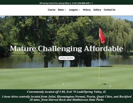 Spring Creek Golf Course Website Redesign, Hosting, Maintenance