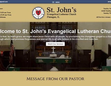 St. John's Flanagan Church Website Redesign, Hosting, Maintenance