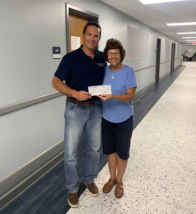 june 2024 jean day donation to lighted way