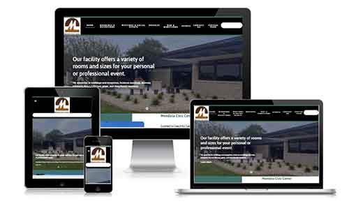 Responsive website design for Mendota Civic Center