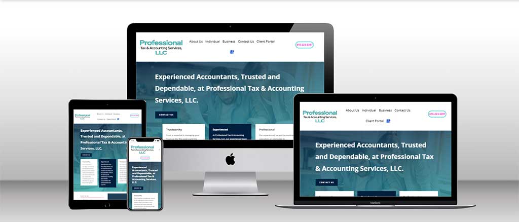 mobile-first-website design for professional tax and accounting services llc 2023