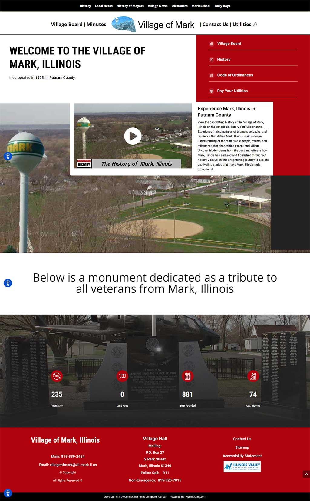 village of mark illinois website home page 1024