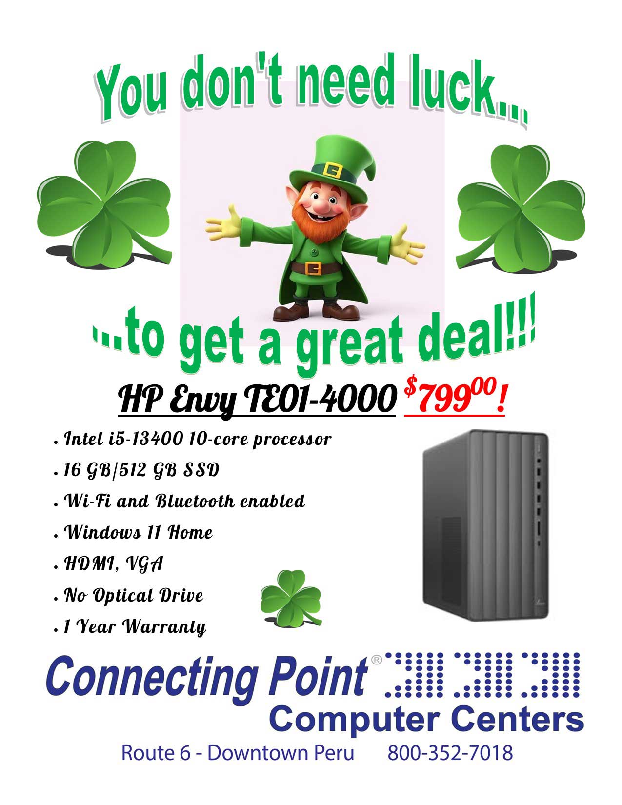 St. Patrick's Day Computer Deal - Until 3-17-2025.
