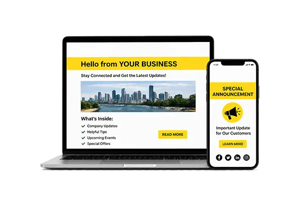 Eblast and Newsletters website screenshot