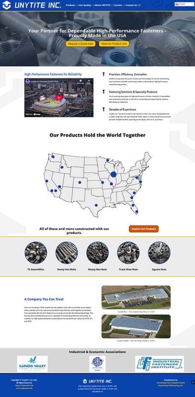 Unytite USA website redesign 2026